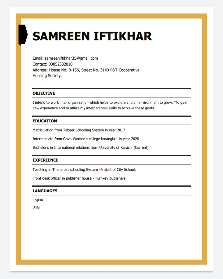Samreen iftikhar